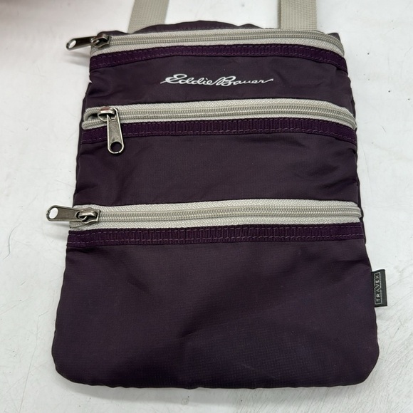 Eddie Bauer Purple Nylon Crossbody Lightweight Travel Bag MCB5128N - Picture 2 of 10